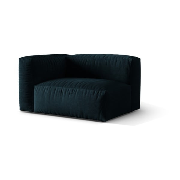 Tumši zila samta modulārā dīvāna daļa (ar kreiso stūri) Martina – Micadoni -image-1