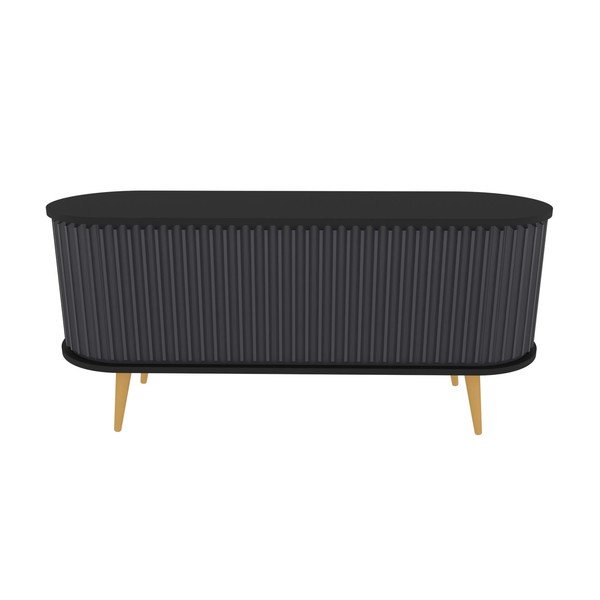Melns/antracīta pelēks TV galdiņš 140x64 cm Stor – Kalune Design