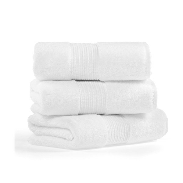 Balts kokvilnas dvielis 50x90 cm Chicago – Foutastic-image-1