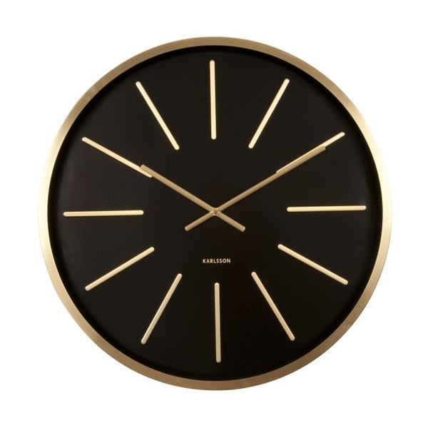 Present Time Maxiemus misiņa melns pulkstenis