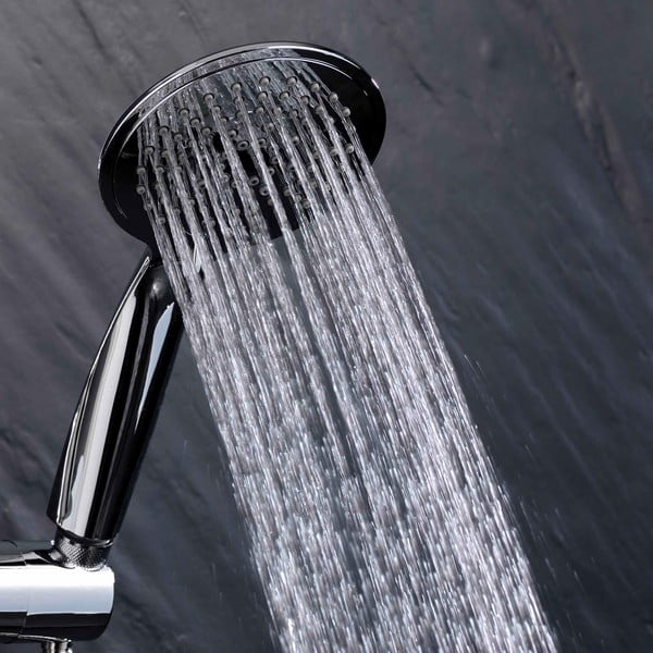 Matētas sudraba krāsas plastmasas dušas komplekts ar rokas dušu 70 cm Hydro – douceur d'intérieur-image-3