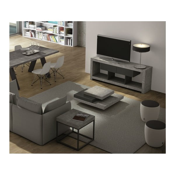 Žurnālgaldiņš ar melnām un betona detaļām TemaHome Slate-image-2