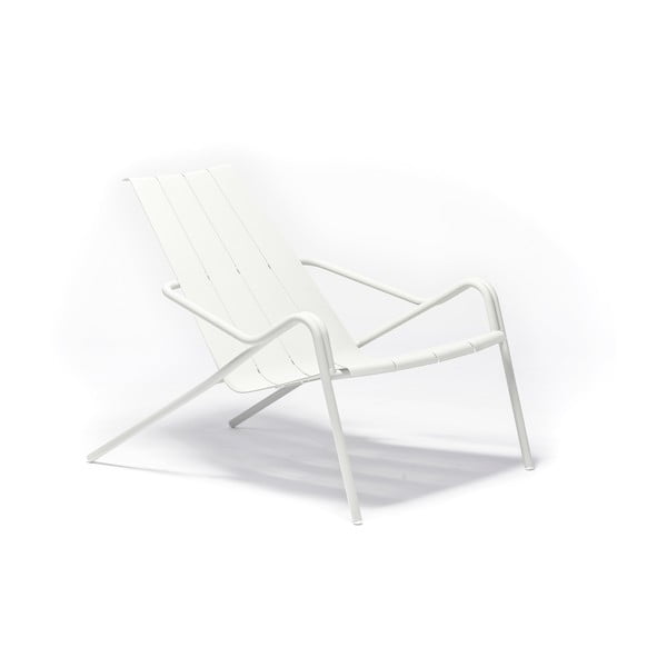 Balts metāla dārza atpūtas krēsls Fleole – Ezeis