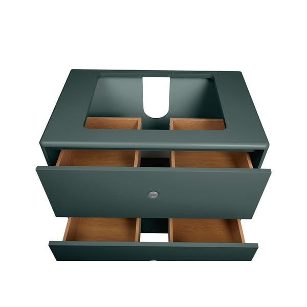 Tumši zaļš piekarams skapītis ar izlietni un bez jaucējkrāna 80x62 cm Color Bath – Tom Tailor-image-2