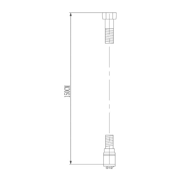 Zelta krāsas plastmasas dušas šļūtene ø 1 cm Softflex – Sapho-image-1