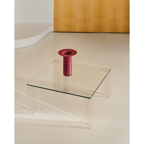 Stikla žurnālgaldiņš 85x85 cm Adularia – Kave Home-image-1