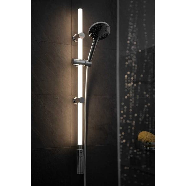 Sudraba krāsas sienas dušas stienis 74 cm LED – Wenko-image-2