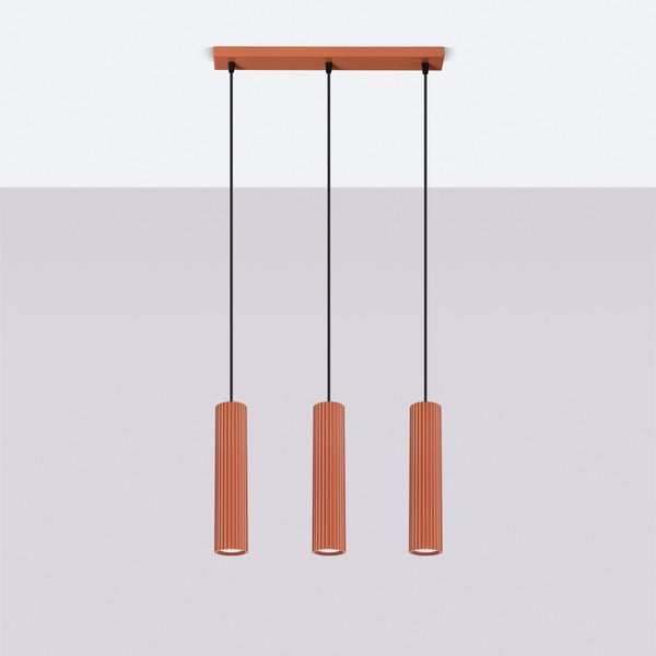 Ķieģeļu sarkana piekaramā lampa Gleam – Sollux-image-4