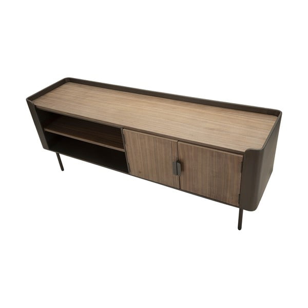 Brūns egles masīvkoka TV galdiņš 150x58 cm Toronto – Mauro Ferretti-image-4