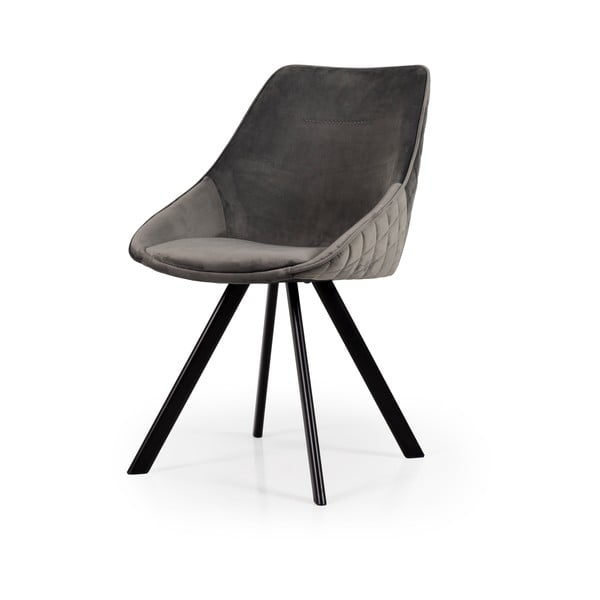 Pelēki samta pusdienu krēsli (2 gab.) Ritz – Tenzo-image-1