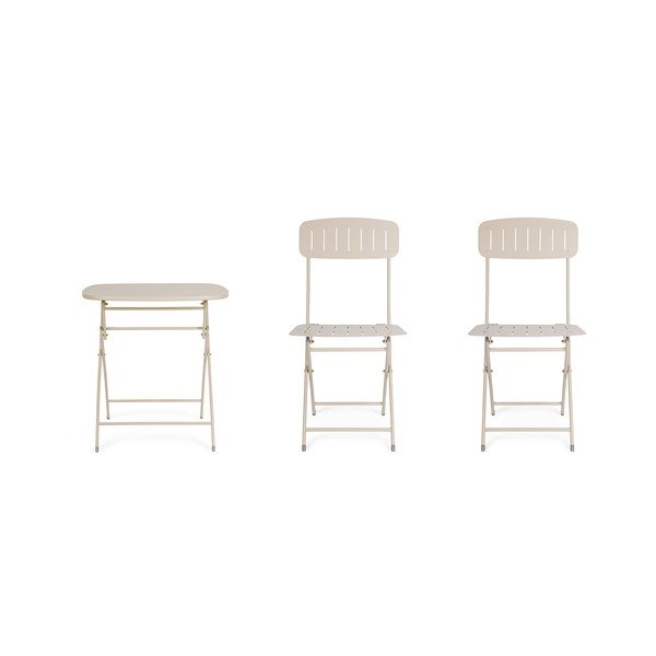 Bēšs tērauda dārza pusdienu komplekts 2 personām Yvonne – Bizzotto-image-4