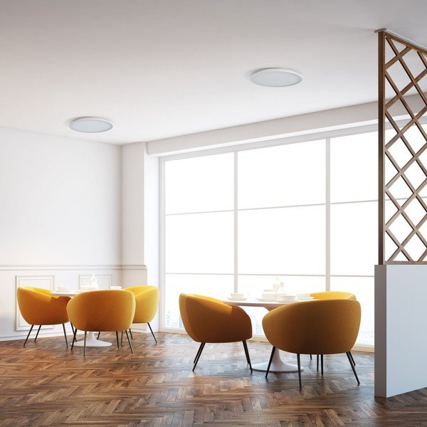 Balta griestu lampa SULION Alba, ø 58,5 cm-image-1