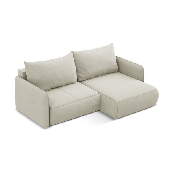 Krēmkrāsas salokāms/ar uzglabāšanas vietu stūra dīvāns (ar labo stūri) Nanea – Makamii-image-4