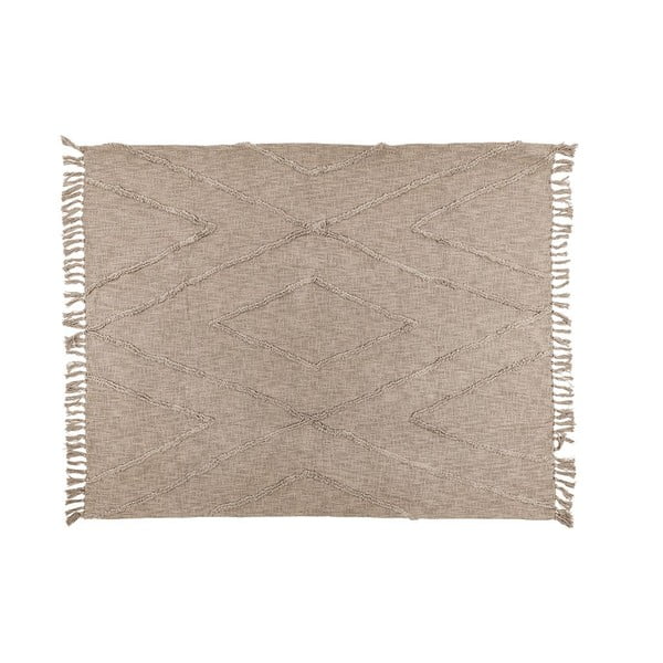 Gaiši brūns kokvilnas pārklājs divguļamai gultai 250x260 cm Sahara – Tiseco Home Studio-image-2