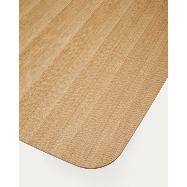 Dabīga toņa ēdamgalds ar ozolkoka imitāciju 100x240 cm Litto – Kave Home-image-3