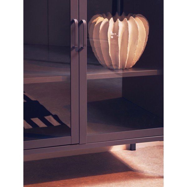 Pelēka tērauda vitrīna 80x102x40 cm Acier – Premier Housewares-image-2
