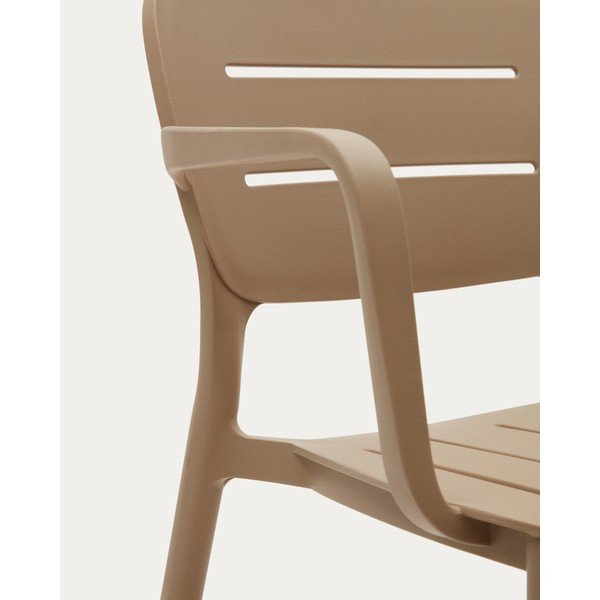 Bēšs plastmasas dārza krēsls Morella – Kave Home-image-3