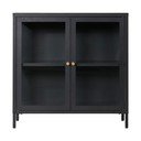 Melna metāla vitrīna 80x80 cm Dalby – House Nordic