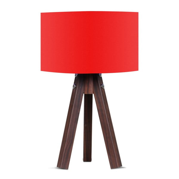 Galda lampa ar sarkanu abažūru Kate Louise Kahve