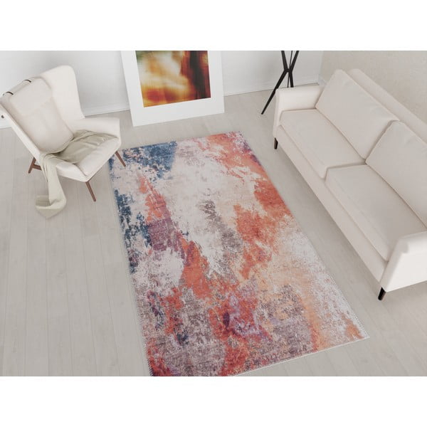 Sarkans/zils mazgājams paklājs 80x50 cm – Vitaus-image-1