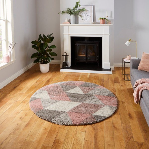 Paklājs Think Rugs Royal Nomadic Rose Triangle, ø 160 cm-image-1