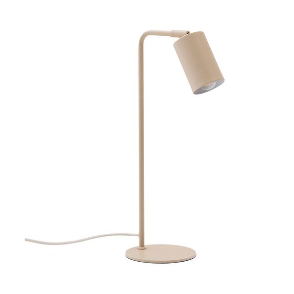 Bēša metāla galda lampa (augstums 49 cm) Manie – Kave Home