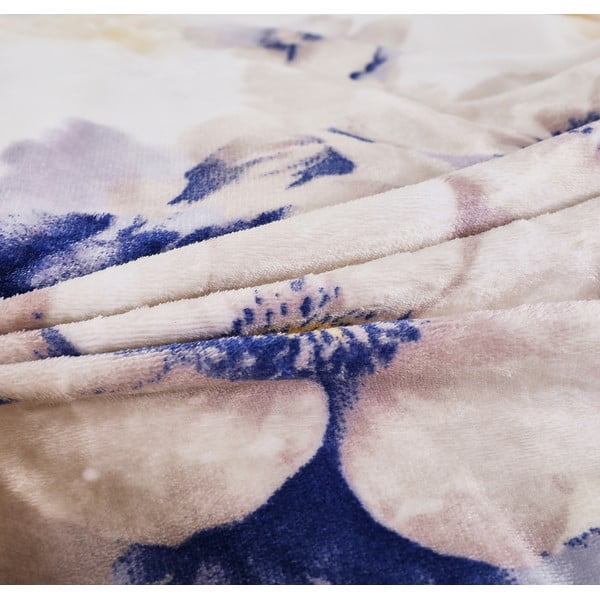 Balta vienguļamā mikroplīša gultas veļa 140x200 cm Blossom – My House-image-2