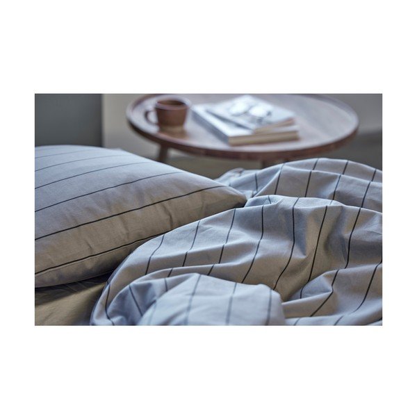 Pelēka kokvilnas gultas veļa 200x140 cm Line – Södahl-image-1