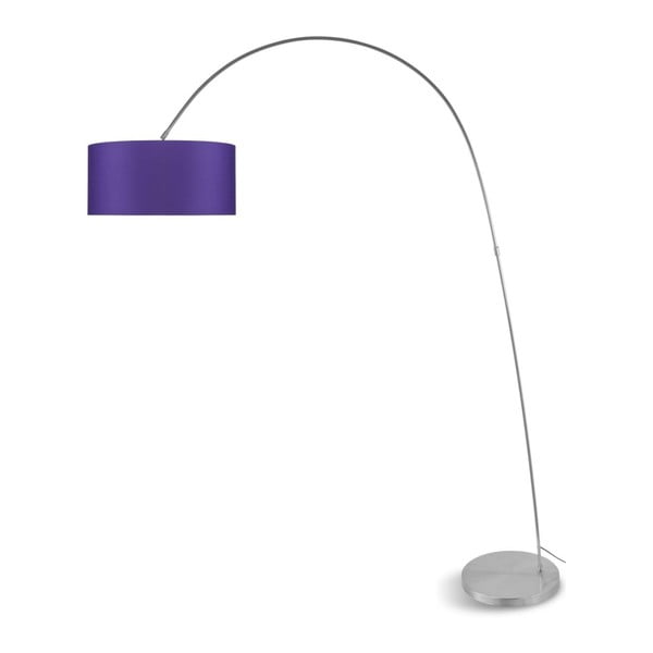 Pelēka brīvi stāvoša lampa ar violetu abažūru Citylights Bolīvija