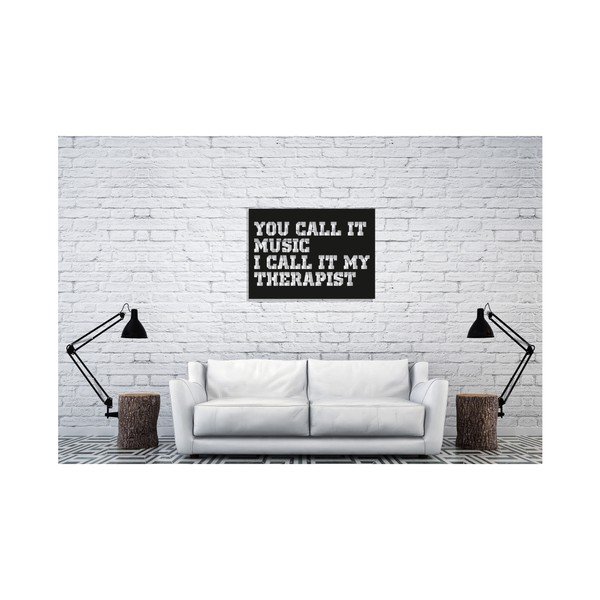 Melns sienas dekors Oyo Concept Therapist, 40 x 60 cm