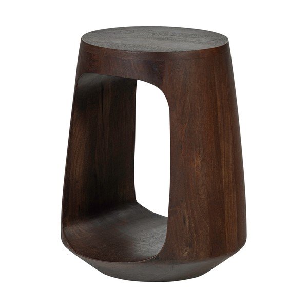 Mango masīvkoka apaļš sānu galdiņš ø 33 cm Bayo – WOOOD-image-2