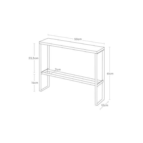 Melns/dabīga toņa metāla čību statīvs Tower – YAMAZAKI-image-4
