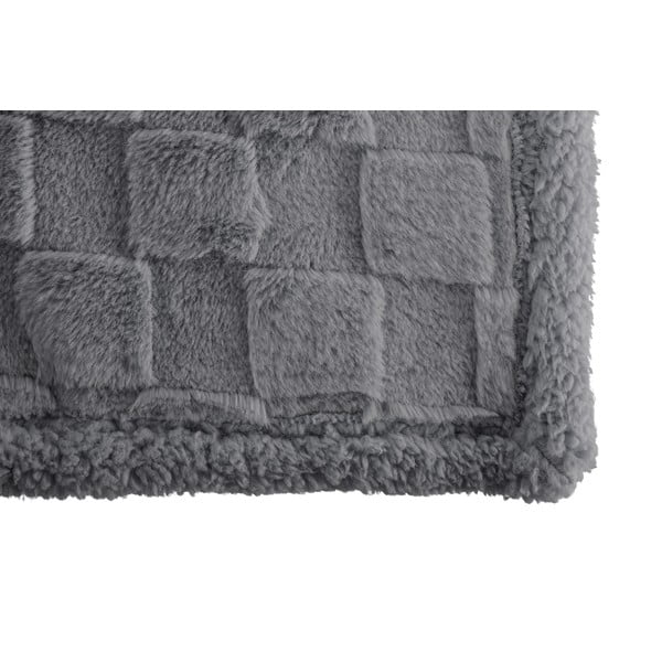 Pelēks mikroplīša pleds 150x200 cm Rava – Tiseco Home Studio-image-2