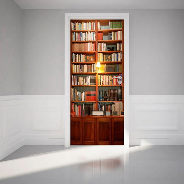Uzlīme durvīm Ambiance grāmatu plaukts, 83 x 204 cm
