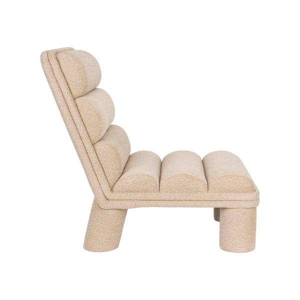 Bēšs atpūtas krēsls no buklē auduma Fern – Dutchbone-image-3