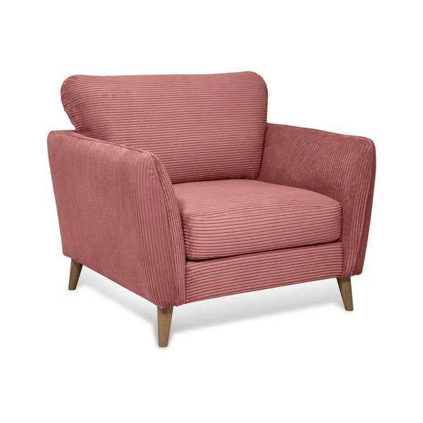 Rozā velveta atpūtas krēsls Paris – Scandic