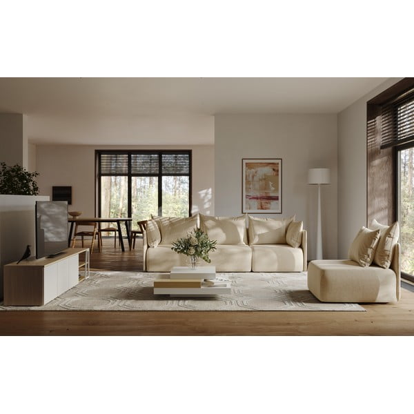 Krēmkrāsas dīvāna modulis (labais stūris) Dune – TemaHome-image-1