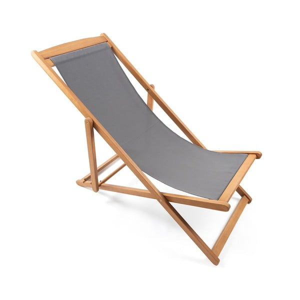 Pelēks saliekams dārza atpūtas krēsls no akācijas koka Bonami Essentials Deck-image-3