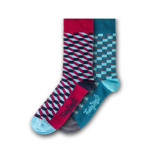 2 pāru zeķu komplekts Funky Steps Cube, izmērs 39 - 45
