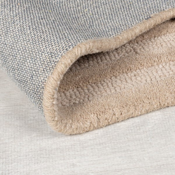 Bēšs ar rokām darināts vilnas paklājs 120x170 cm Zen Rectangles – Flair Rugs-image-3