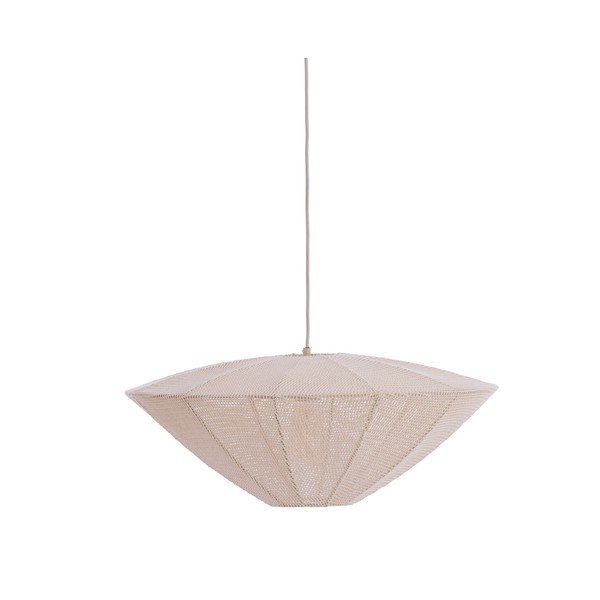 Krēmkrāsas piekaramā lampa ar auduma abažūru Satilla – Light & Living