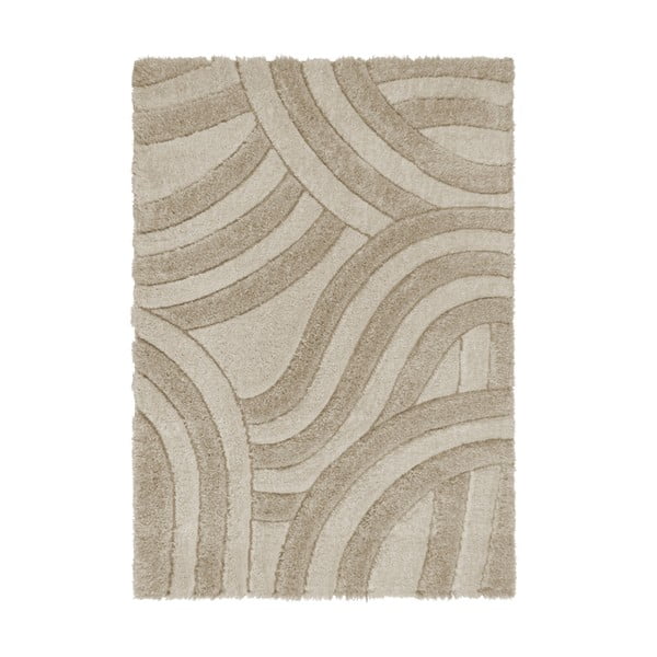 Bēšs ar rokām darināts paklājs no pārstrādātas šķiedras 120x170 cm Velvet – Flair Rugs