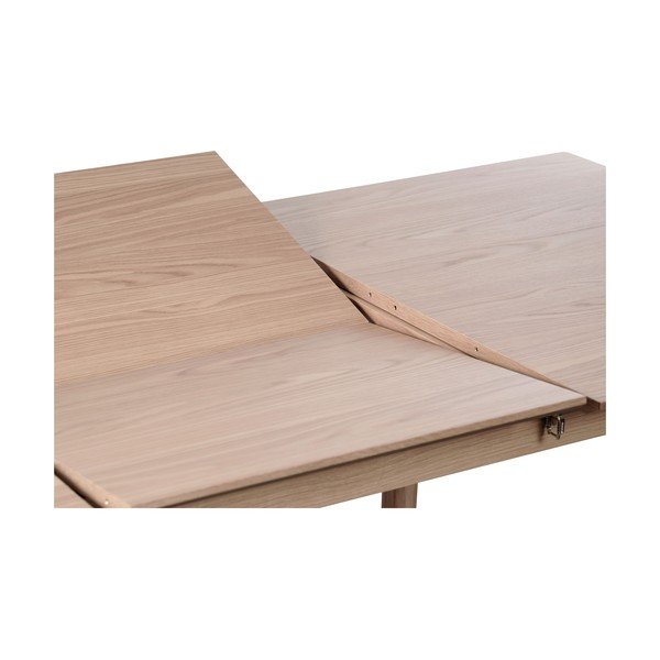 Izvelkams ēdamgalds ar papildu galda virsmu ar ozolkoka imitāciju 95x190 cm Bari – Unique Furniture-image-1