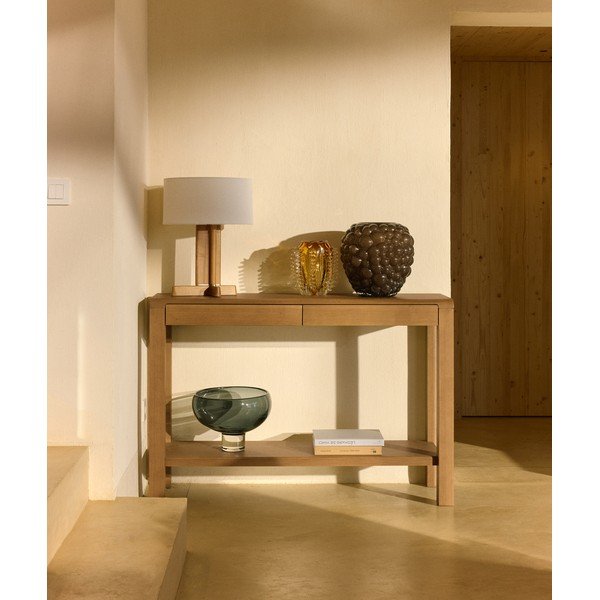 Brūna stikla vāze (augstums 30 cm) Mure – Kave Home-image-1