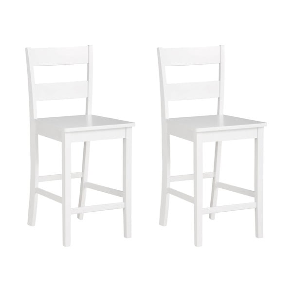 Balts priedes masīvkoka bāra krēsls (sēdekļa augstums 60 cm) Torpedo – Støraa-image-3