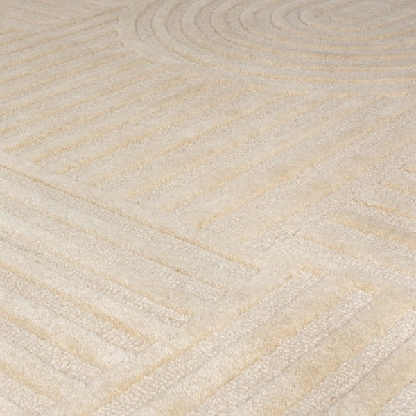 Bēšs vilnas paklājs 60x230 cm Zen Garden – Flair Rugs-image-3