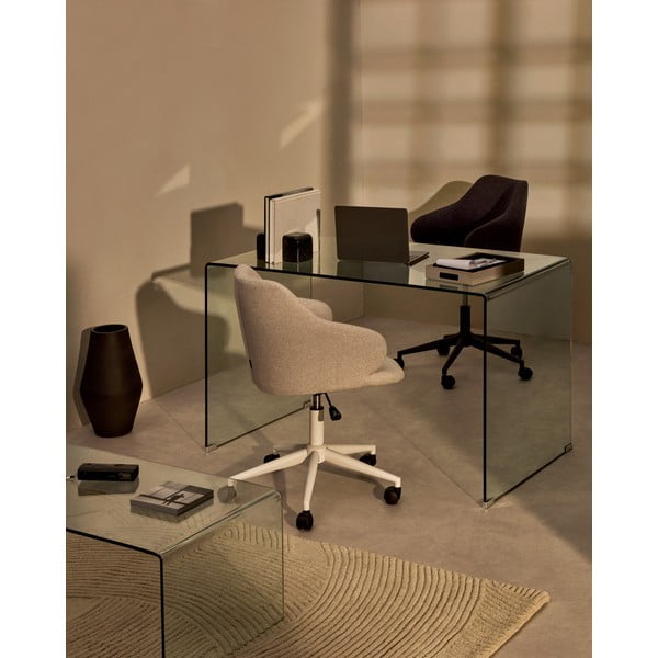 Stikla darba galds 70x125 cm Burano – Kave Home-image-1