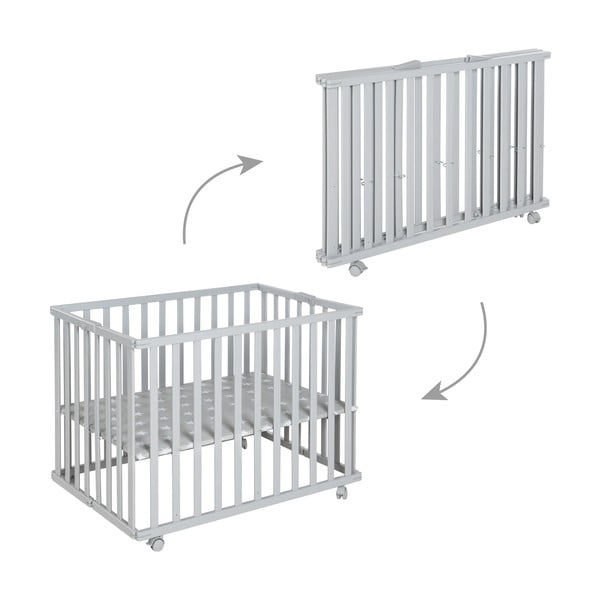 Pelēka bērnu sētiņa 100x75 cm – Roba-image-3