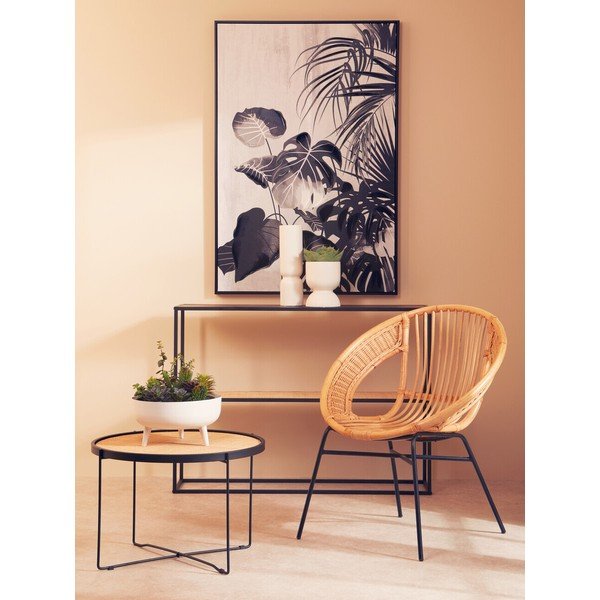 Dabīga toņa rotangpalmas apaļš žurnālgaldiņš ø 60 cm Depok – Premier Housewares-image-3
