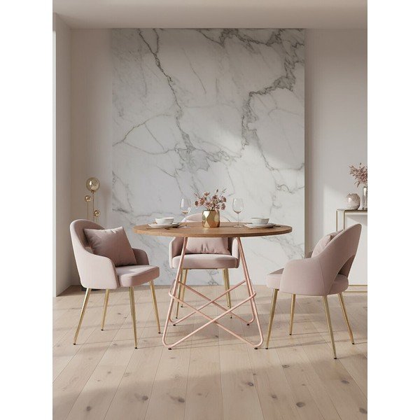 Gobas masīvkoka apaļš ēdamgalds ø 80 cm District – Premier Housewares-image-1